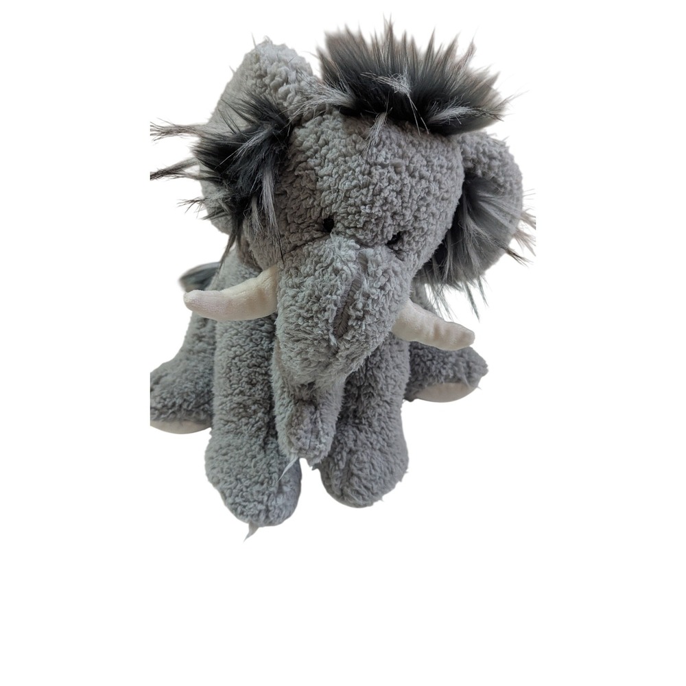 Anthropologie Grey Sherpa Elephant Plush Faux Fur Ears  Stuffed‎ Animal toy